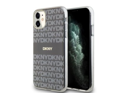 DKNY PC/TPU Repeat Pattern Tonal Stripe Magsafe Zadní Kryt pro iPhone 11 Beige