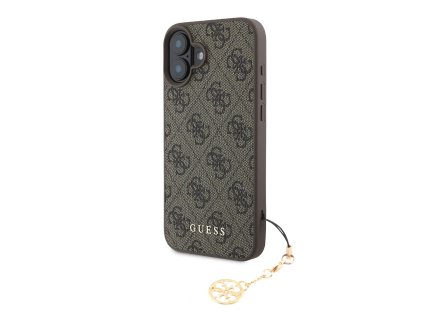 Guess 4G Charm Zadní Kryt pro iPhone 16 Plus Tone on Tone Brown