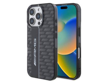 AMG Carbon Pattern Zadní Kryt pro iPhone 16 Pro Black
