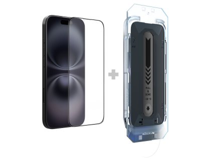 Nillkin Tvrzené Sklo 2.5D CP+ PRO Black pro Apple iPhone 16 Plus (s aplikátorem)