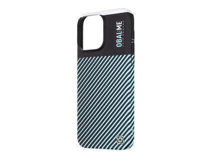 OBAL:ME Flossy Stripes Kryt pro Apple iPhone 15 Pro Max Black/Sky Blue