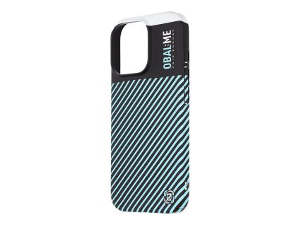 OBAL:ME Flossy Stripes Kryt pro Apple iPhone 16 Pro Black/Sky Blue