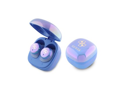Guess 4G Logo Mini TWS Bezdrátová Sluchátka Blue