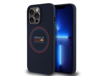 Red Bull Silicone Red Ring MagSafe Zadní Kryt pro iPhone 13 Pro Navy