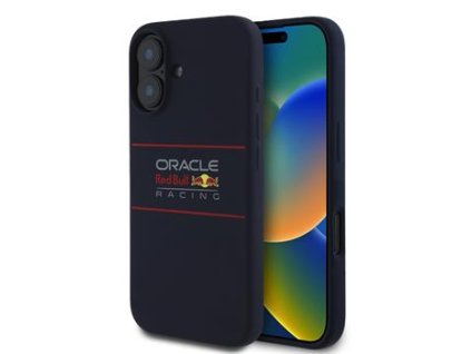 Red Bull Silicone Horizontal Logo MagSafe Zadní Kryt pro iPhone 16 Navy