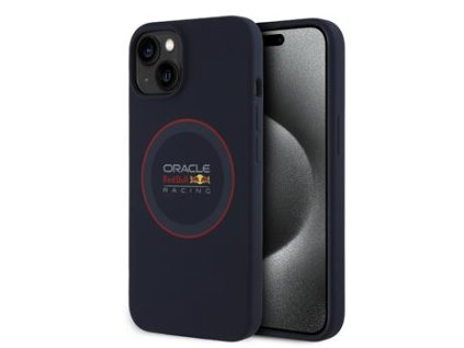 Red Bull Silicone Red Ring MagSafe Zadní Kryt pro iPhone 13 Navy