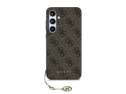 Guess 4G Charm Zadní Kryt pro Samsung Galaxy S24 FE Brown