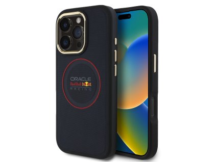 Red Bull PU Leather Red Ring MagSafe Zadní Kryt pro iPhone 16 Pro Max Navy