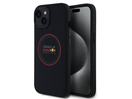 Red Bull PU Leather Red Ring MagSafe Zadní Kryt pro iPhone 14 Navy