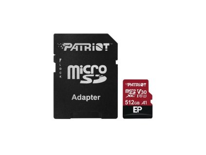 microSDXC 512GB Patriot A1 Class 10 vč. Adaptéru