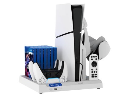 iPega P5S028 All-in-One Nabíjecí Stojan s Chlazením pro PS5/PS5 Slim/PS5 Pro Black (Pošk. Balení)