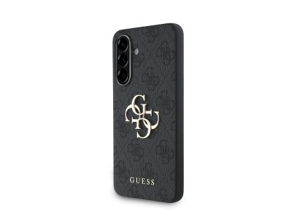 Guess PU 4G Metal Logo Zadní Kryt pro Samsung Galaxy A56 Grey