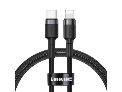 Baseus Cafule Datový Kabel USB-C - Lighting 20W 1m Gray/Black