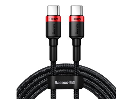 Baseus Cafule Flash Charging Datový Kabel USB-C - USB-C 100W 2m Red/Black