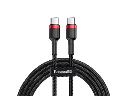 Baseus Cafule Flash Charging Datový Kabel USB-C - USB-C 60W 2m Red/Black