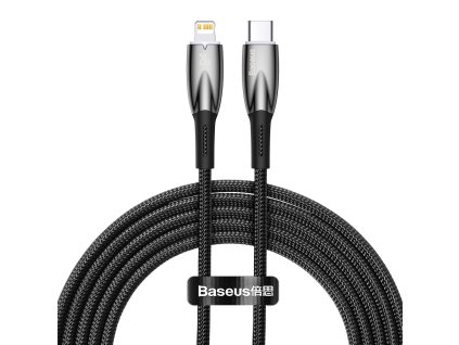 Baseus Glimmer Series Fast Charging Datový Kabel USB-C - Lighting 20W 2m Black