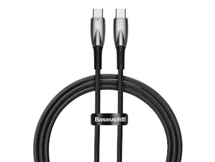 Baseus Glimmer Series Fast Charging Datový Kabel USB-C - USB-C 100W 1m Black