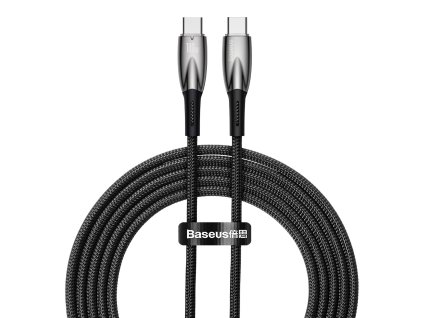 Baseus Glimmer Series Fast Charging Datový Kabel USB-C - USB-C 100W 2m Black