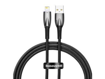 Baseus Glimmer Series Fast Charging Datový Kabel USB-A - Lighting 2.4A 1m Black