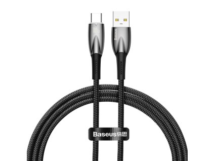 Baseus Glimmer Series Fast Charging Datový Kabel USB-A - USB-C 100W 1m Black