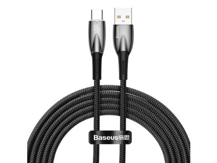 Baseus Glimmer Series Fast Charging Datový Kabel USB-A - USB-C 100W 2m Black