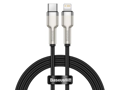 Baseus Cafule Metal Series Datový Kabel USB-C - Lighting 20W 1m Black