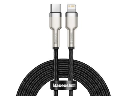 Baseus Cafule Metal Series Datový Kabel USB-C - Lighting 20W 2m Black