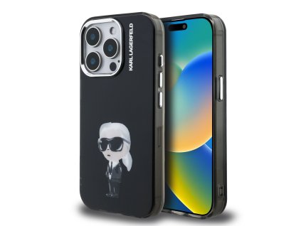 Karl Lagerfeld IML Aquarelle Karl Zadní Kryt pro iPhone 15 Pro Max Black