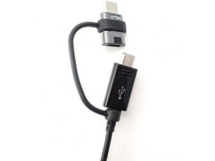 EP-DG950DBE Samsung Combo microUSB Datový Kabel s redukcí USB-C 1.4m Black (Bulk)