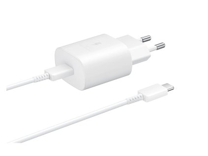 EP-TA800XWE Samsung 25W Cestovní nabíječka + USB-C Datový Kabel White