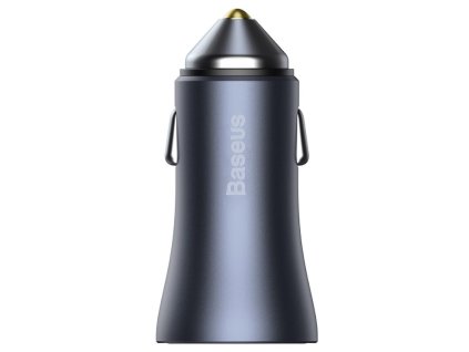 Baseus TZCCJD-0G Golden Contactor Nabíječka do auta Dual Quick Charger USB 40W Dark Grey