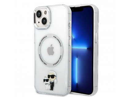 Karl Lagerfeld IML Karl and Choupette NFT MagSafe Zadní Kryt pro iPhone 15 Transparent