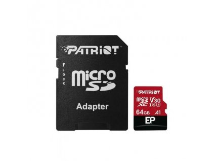 microSDXC 64GB Patriot A1 Class 10 vč. Adaptéru