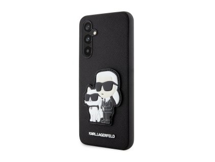 Karl Lagerfeld PU Saffiano Karl and Choupette NFT Zadní Kryt pro Samsung Galaxy A34 5G Black