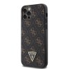 Guess PU Leather 4G Triangle Metal Logo Zadní Kryt pro iPhone 12/12 Pro Black