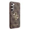Guess PU 4G Metal Logo Zadní Kryt pro Samsung Galaxy S23 Brown
