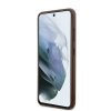 Guess PU 4G Metal Logo Zadní Kryt pro Samsung Galaxy S23 Brown