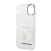 Karl Lagerfeld IML Glitter Karl and Choupette NFT Zadní Kryt pro iPhone 11 Transparent