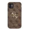 Guess PU 4G Metal Logo Zadní Kryt pro iPhone 11 Brown