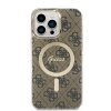 Guess IML 4G MagSafe Zadní Kryt pro iPhone 14 Pro Max Brown