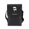 Karl Lagerfeld Saffiano Monogram Wallet Phone Bag Ikonik NFT Black