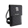Karl Lagerfeld Saffiano Monogram Wallet Phone Bag Ikonik NFT Black