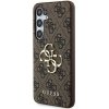 Guess PU 4G Metal Logo Zadní Kryt pro Samsung Galaxy A55 5G Brown