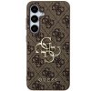 Guess PU 4G Metal Logo Zadní Kryt pro Samsung Galaxy A55 5G Brown