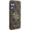 Guess PU 4G Metal Logo Zadní Kryt pro Samsung Galaxy A55 5G Brown