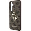 Guess PU 4G Metal Logo Zadní Kryt pro Samsung Galaxy A55 5G Brown