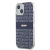 DKNY PC/TPU Repeat Pattern Tonal Stripe Magsafe Zadní Kryt pro iPhone 15 Blue