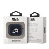 Karl Lagerfeld PU Embossed Karl and Choupette Heads Pouzdro pro AirPods 3 Black