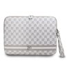 DKNY PU Leather Checkered Pattern and Stripe Obal na Notebook 16" Beige