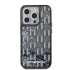 Karl Lagerfeld Liquid Glitter Monogram Gradient Zadní Kryt pro iPhone 15 Pro Black
